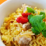 薬膳料理レシピ：アサリとクチナシの炊き込みご飯
