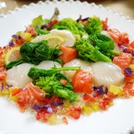 薬膳料理レシピ：ほたての生姜ドレッシングサラダ
